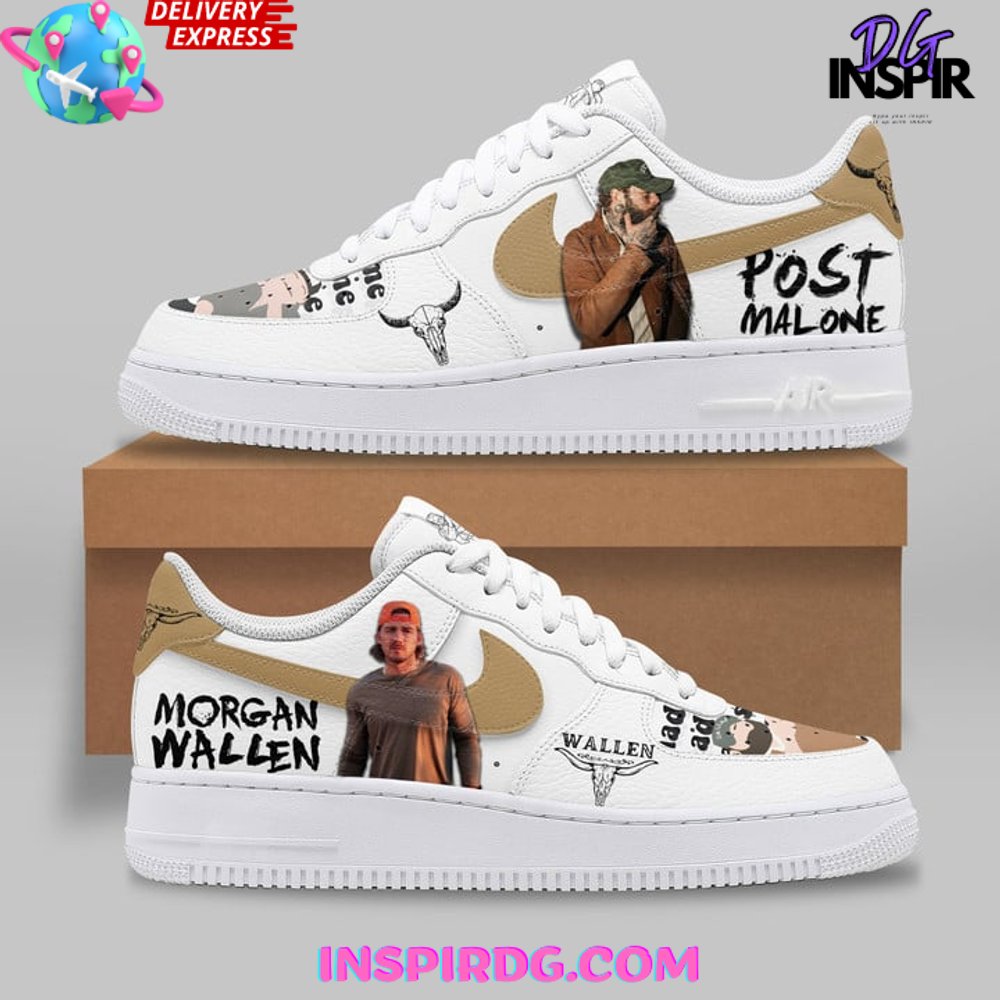 Ideafootwear Morgan Wallen Air Low-Top Sneakers Shoes For Men And Women 5