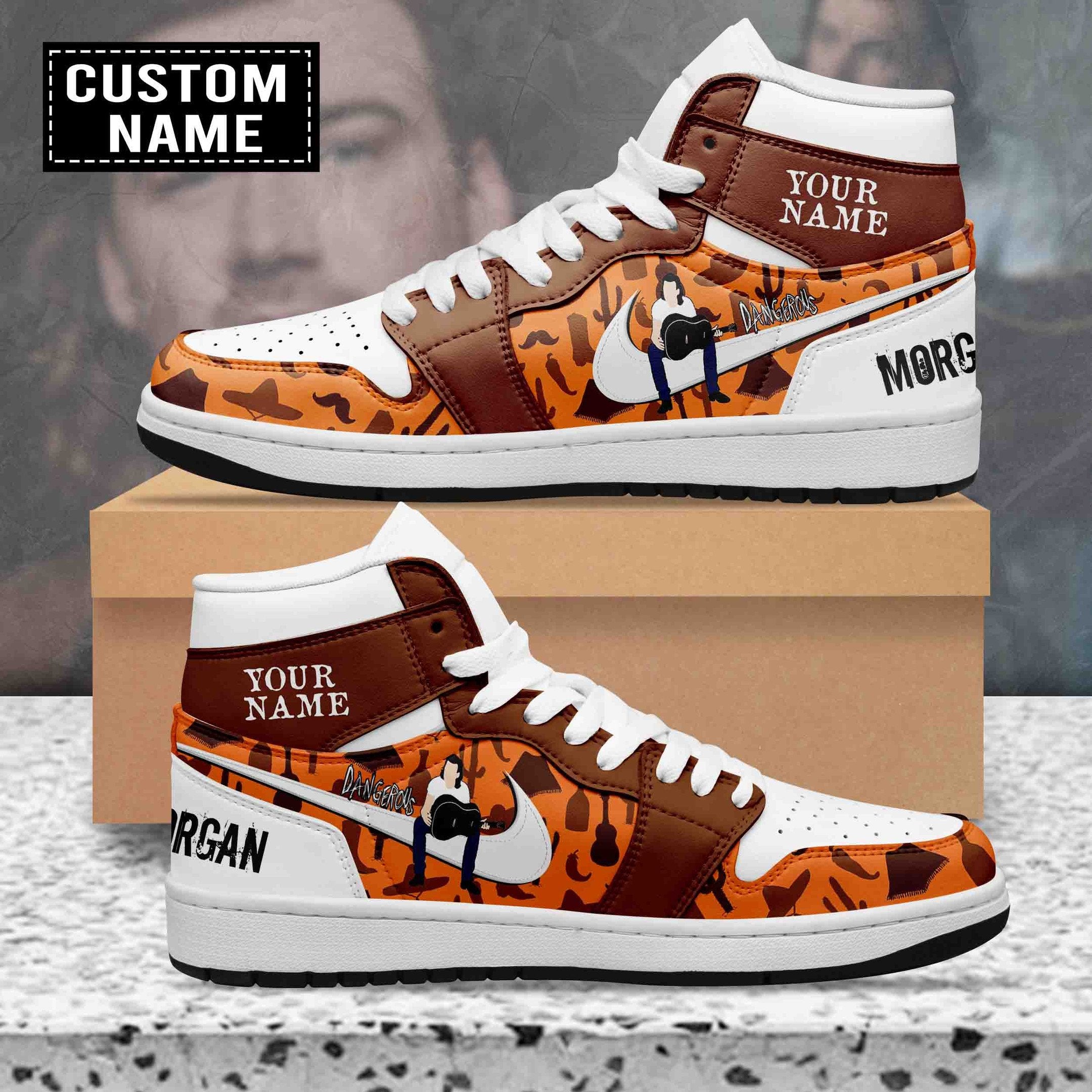 Ideafootwear Morgan Wallen AJ1 High Sneakers Shoes For Men And Women 6