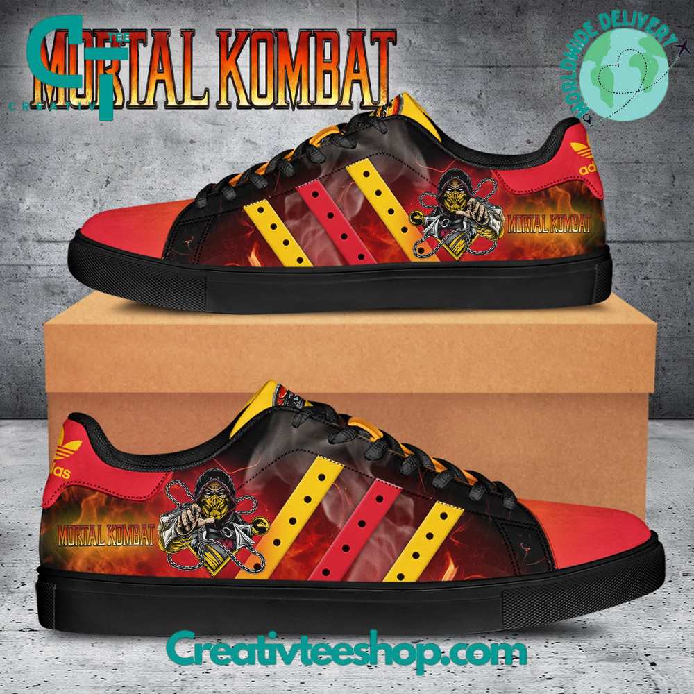Ideafootwear Mortal Kombat Scorpion  Skate Stan Shoes Sneakes For Men And Women 1