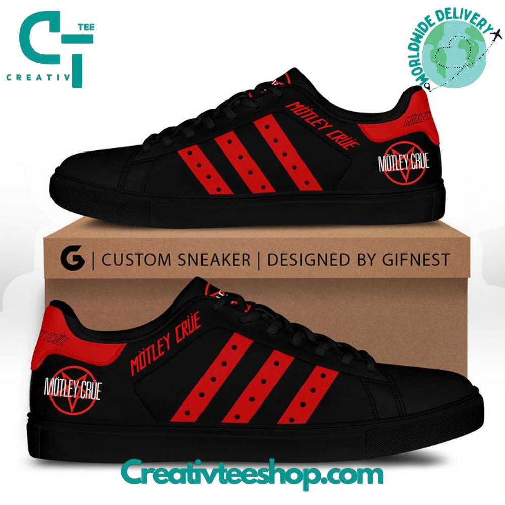 Ideafootwear Motley Crue Heavy Metal  Skate Stan Shoes Sneakes For Men And Women 1