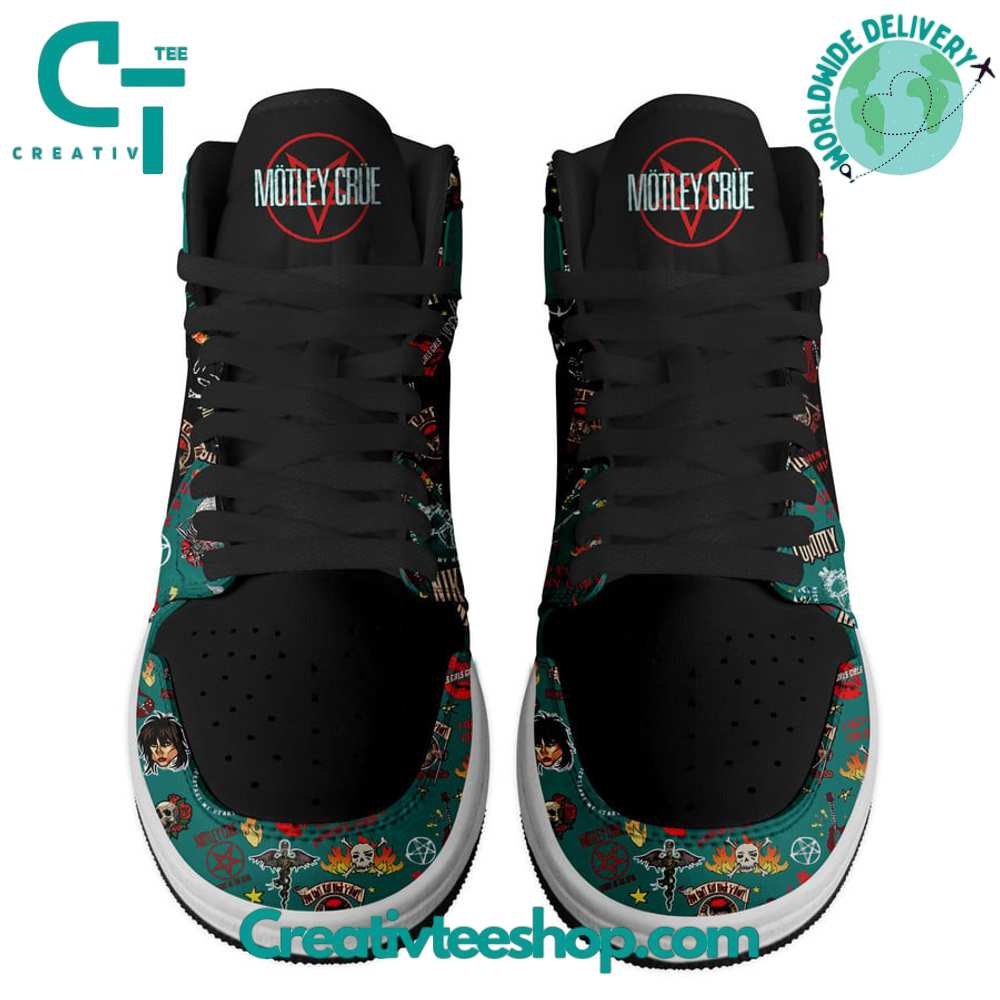 Ideafootwear Motley Crue Nike AJ1 High Sneakers Shoes For Men And Women 1