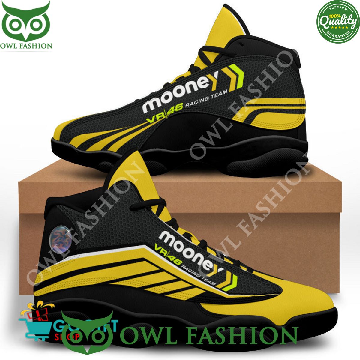 Ideafootwear MotoGP Mooney VR46 AJ13 Sneakers Shoes For Men And Women 2