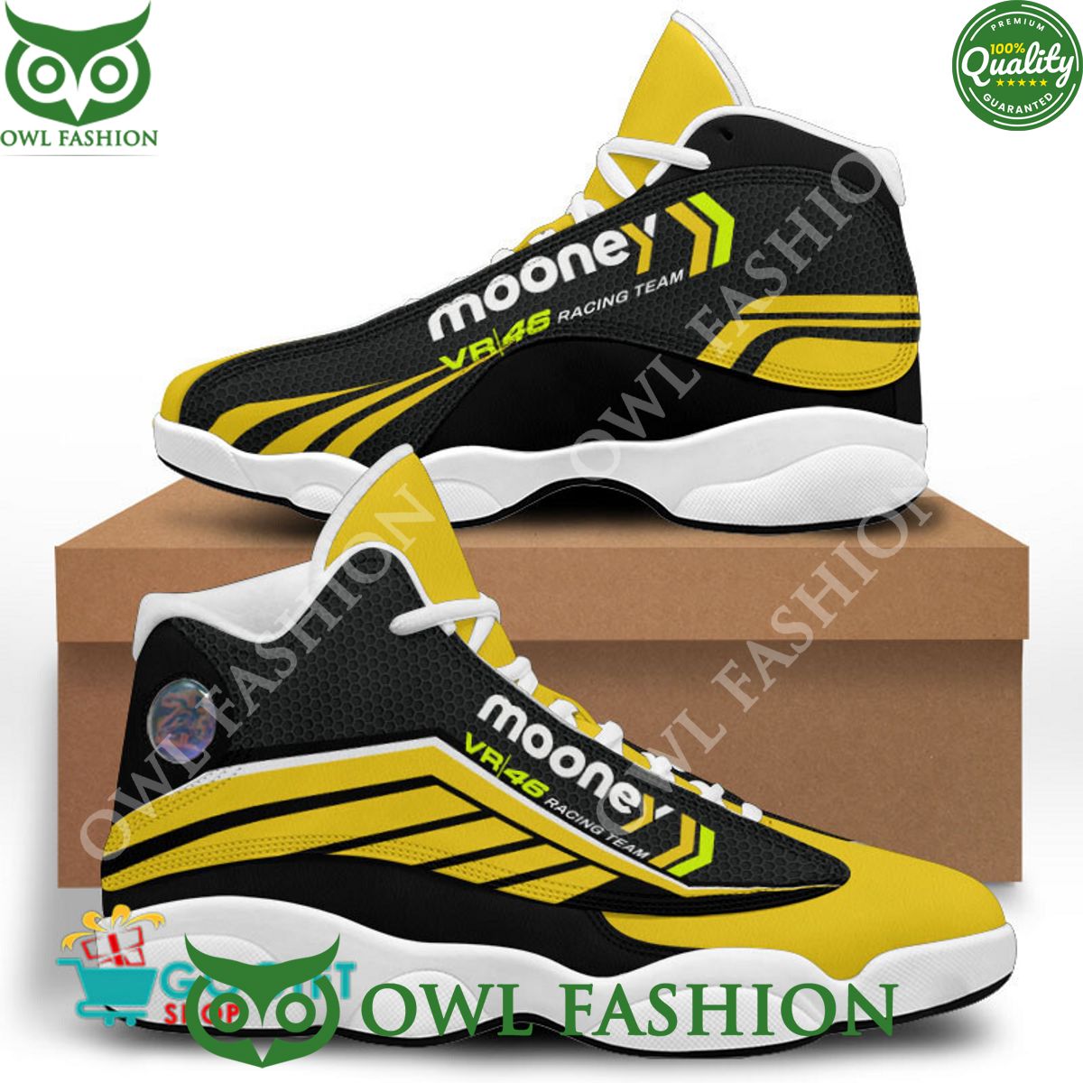 Ideafootwear MotoGP Mooney VR46 AJ13 Sneakers Shoes For Men And Women 1