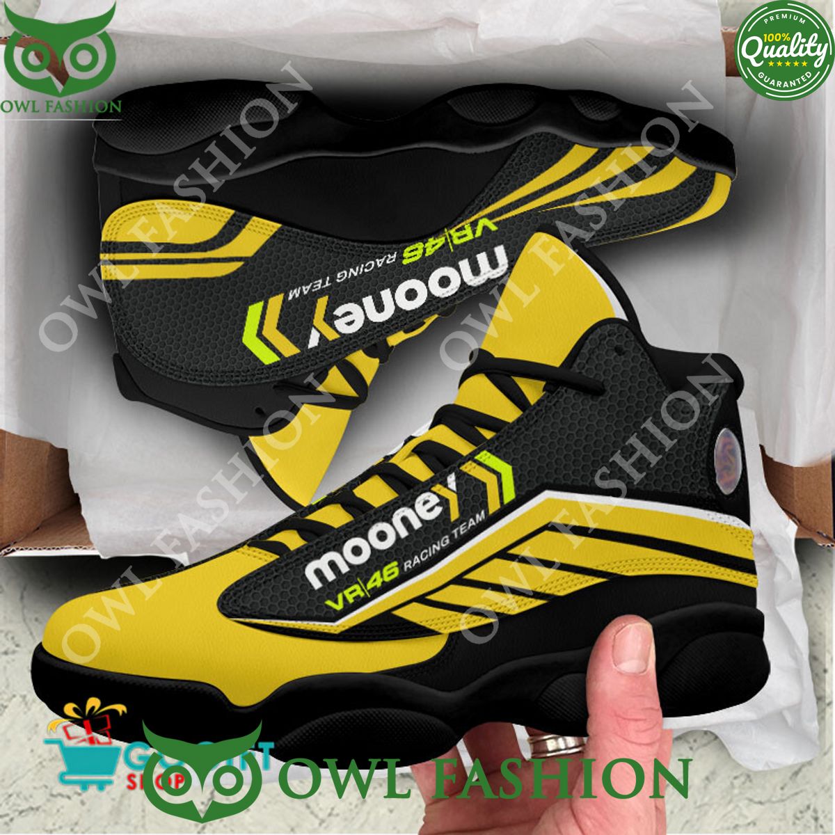Ideafootwear MotoGP Mooney VR46 AJ13 Sneakers Shoes For Men And Women 2