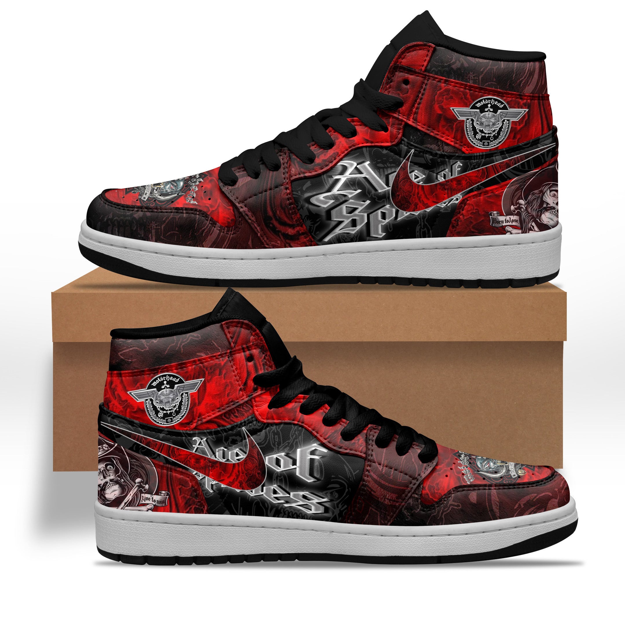 Ideafootwear Motorhead AJ1 High Sneakers Shoes For Men And Women 2