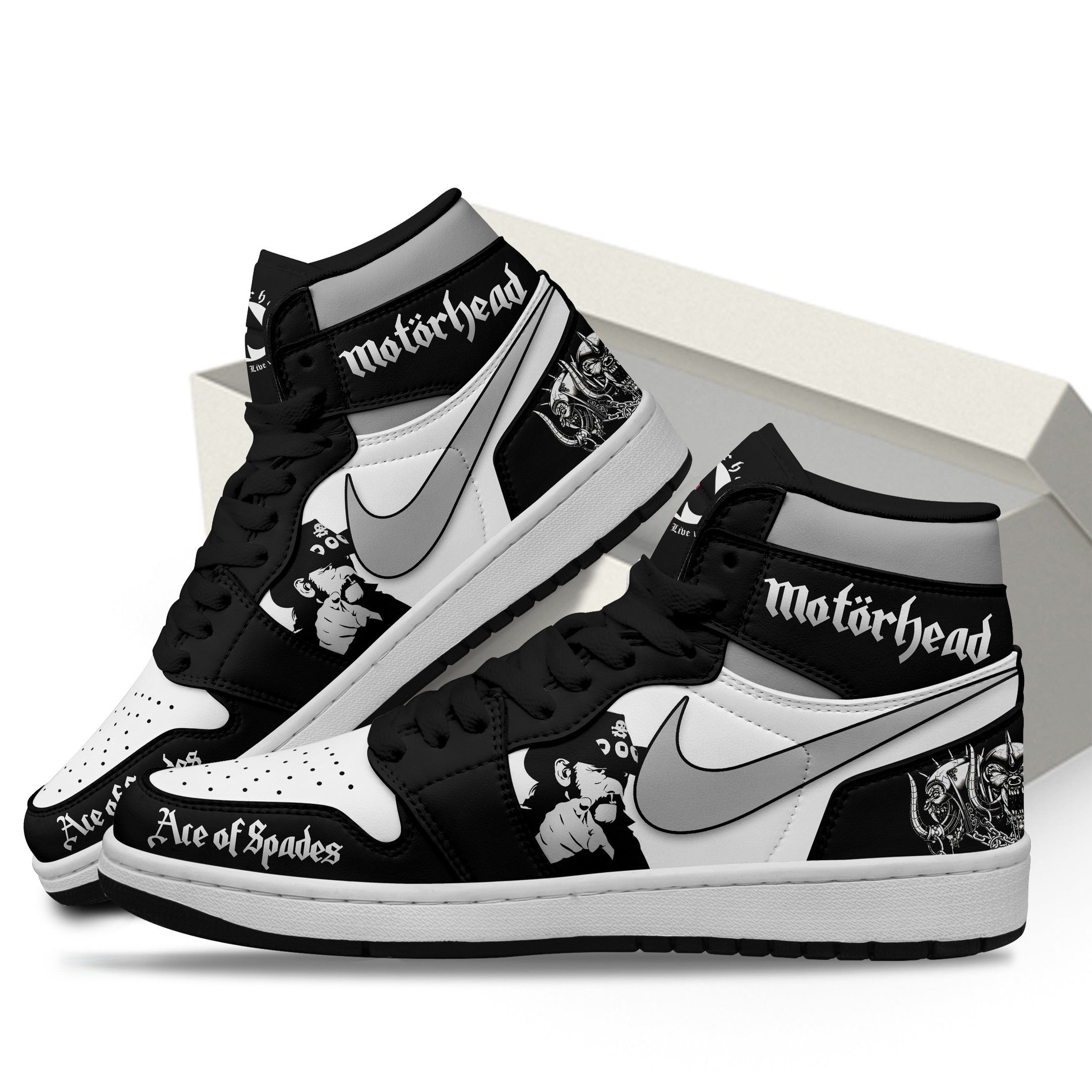 Ideafootwear Motorhead AJ1 High Sneakers Shoes For Men And Women 3