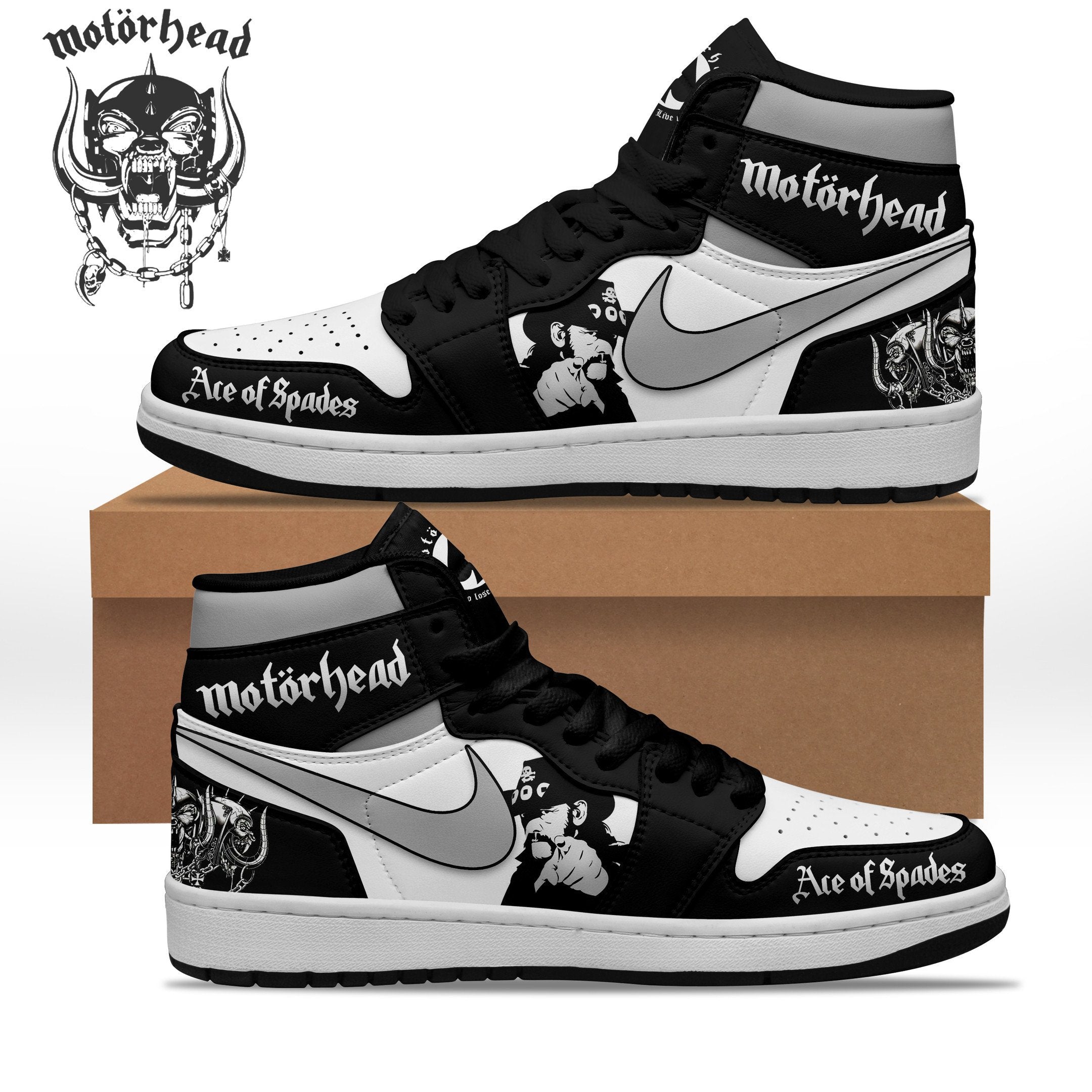 Ideafootwear Motorhead AJ1 High Sneakers Shoes For Men And Women 3