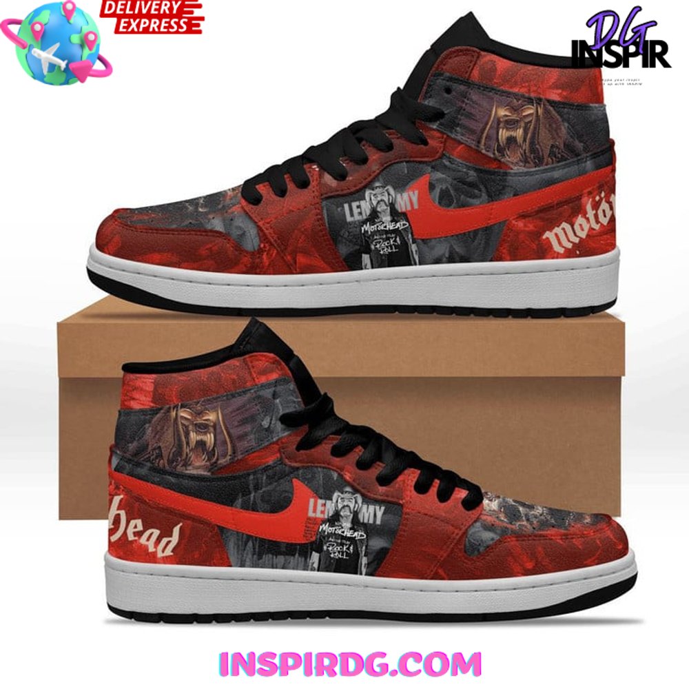 Ideafootwear Motörhead Lemmy Rock and Roll AJ1 High Sneakers Shoes For Men And Women 1