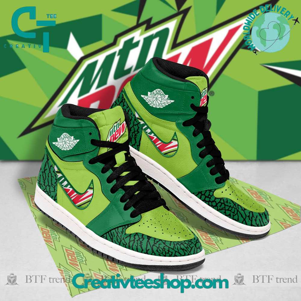 Ideafootwear Mountain Dew AJ1 High Sneakers Shoes For Men And Women 1