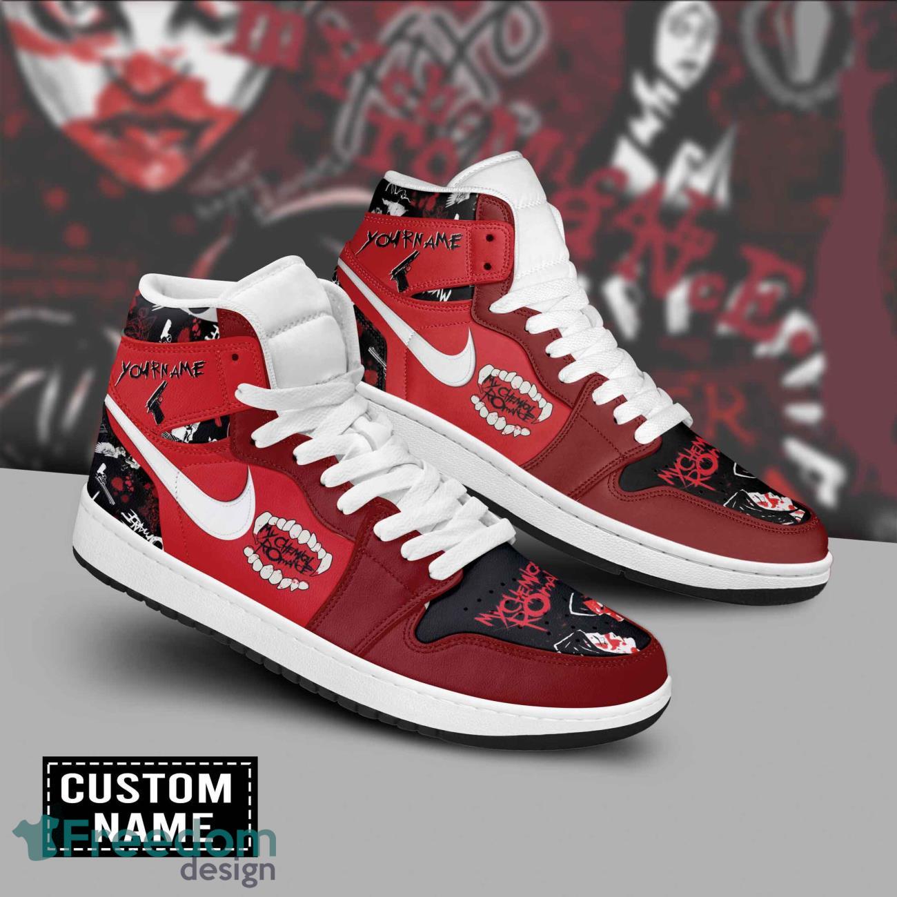 Ideafootwear My Chemical Romance AJ1 High Sneakers Shoes For Men And Women 2