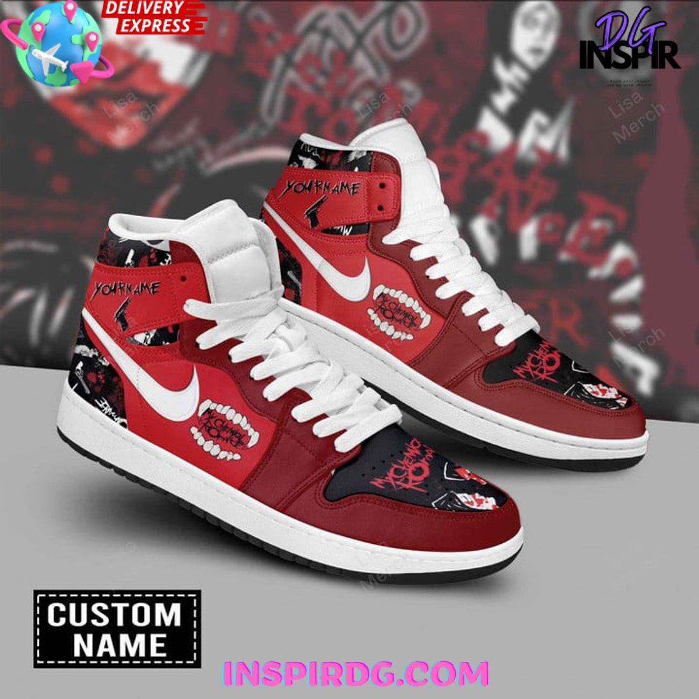Ideafootwear My Chemical Romance AJ1 High Sneakers Shoes For Men And Women 1