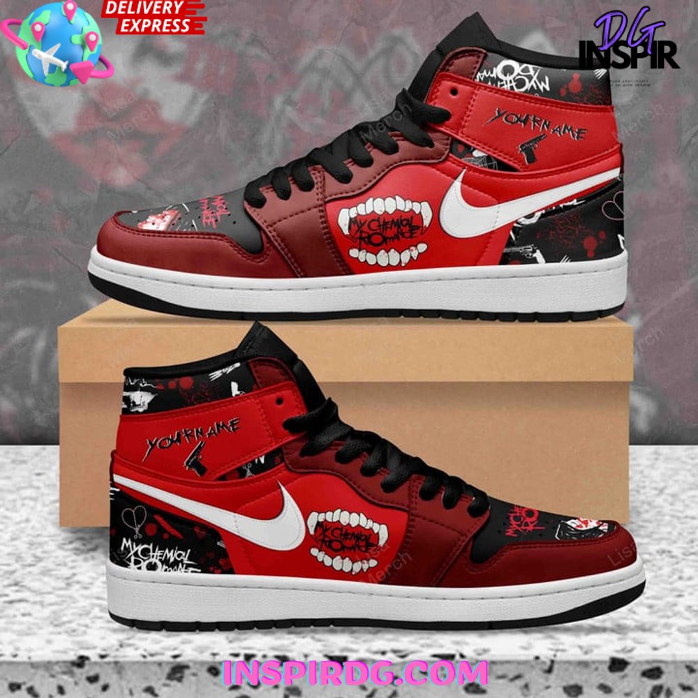 Ideafootwear My Chemical Romance AJ1 High Sneakers Shoes For Men And Women 1