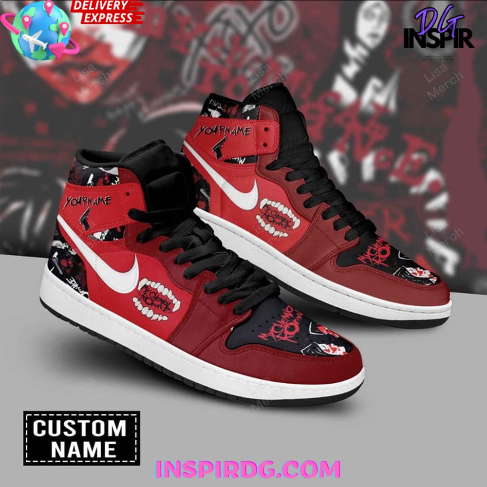 Ideafootwear My Chemical Romance AJ1 High Sneakers Shoes For Men And Women 1