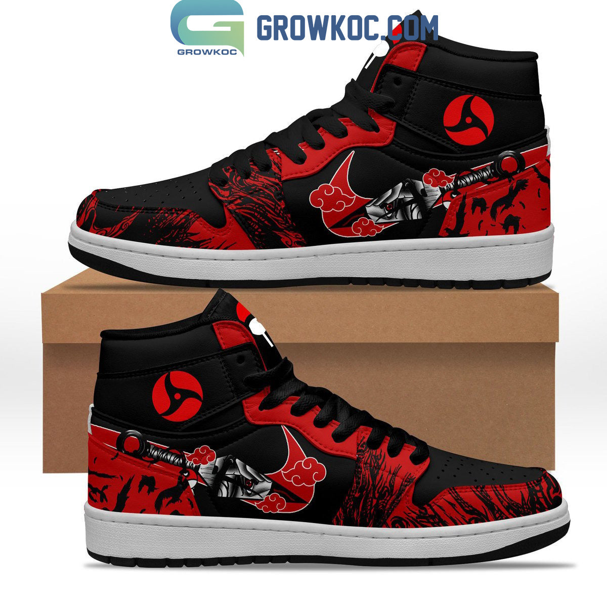 Ideafootwear Naruto AJ1 High Sneakers Shoes For Men And Women 46