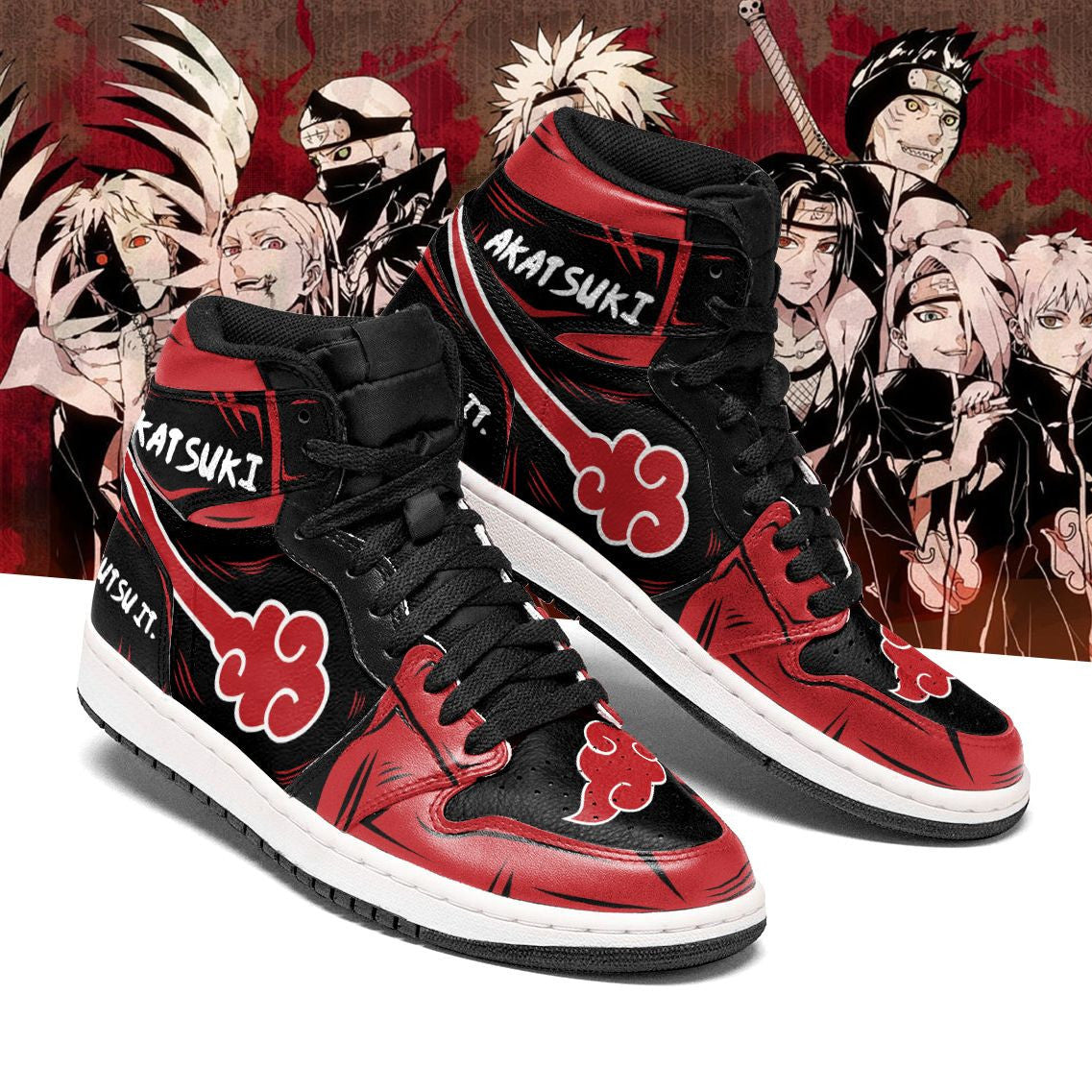 Ideafootwear Naruto AJ1 High Sneakers Shoes For Men And Women 8