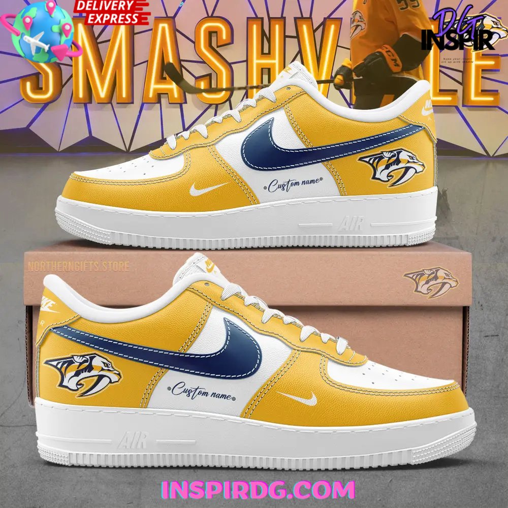 Ideafootwear Nashville Predators Air Low-Top Sneakers Shoes For Men And Women 1