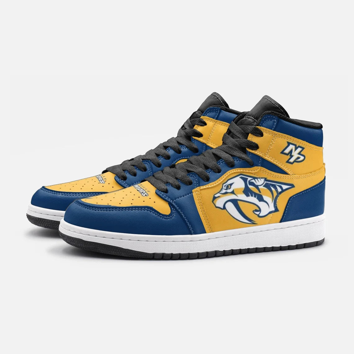 Ideafootwear Nashville Predators AJ1 High Sneakers Shoes For Men And Women 5