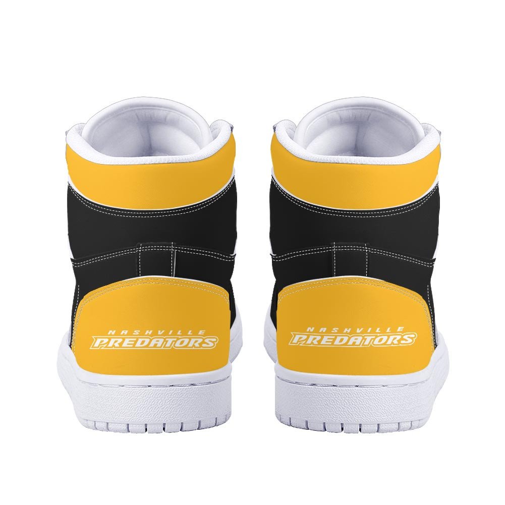 Ideafootwear Nashville Predators AJ1 High Sneakers Shoes For Men And Women 4