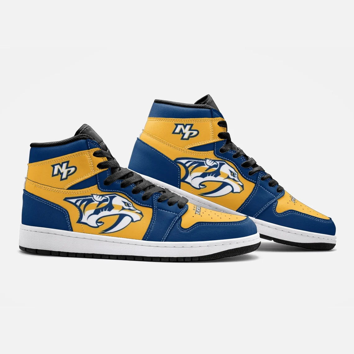 Ideafootwear Nashville Predators AJ1 High Sneakers Shoes For Men And Women 5
