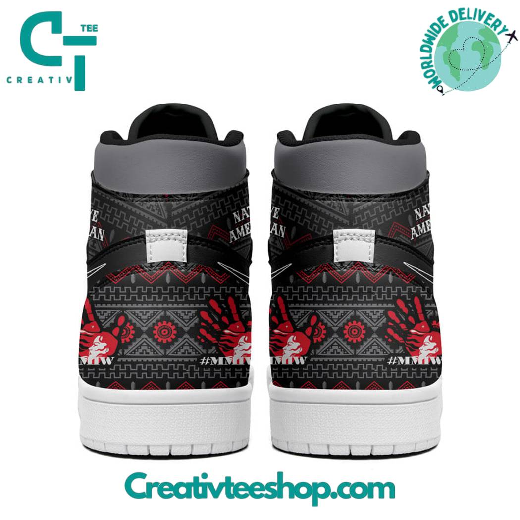 Ideafootwear Native American Nike AJ1 High Sneakers Shoes For Men And Women 1