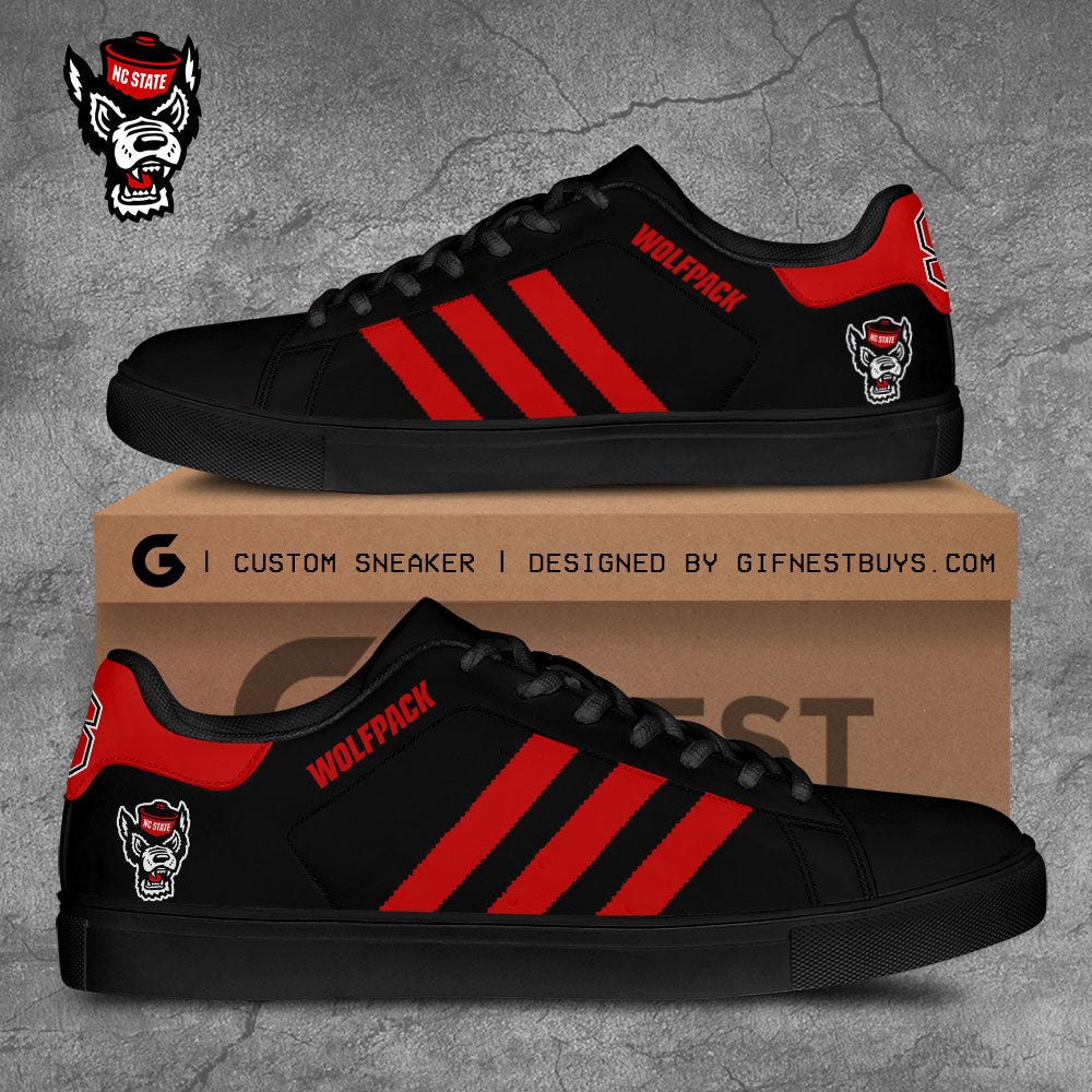 Ideafootwear NC State Wolfpack Skate Stan Shoes Sneakes For Men And Women 1