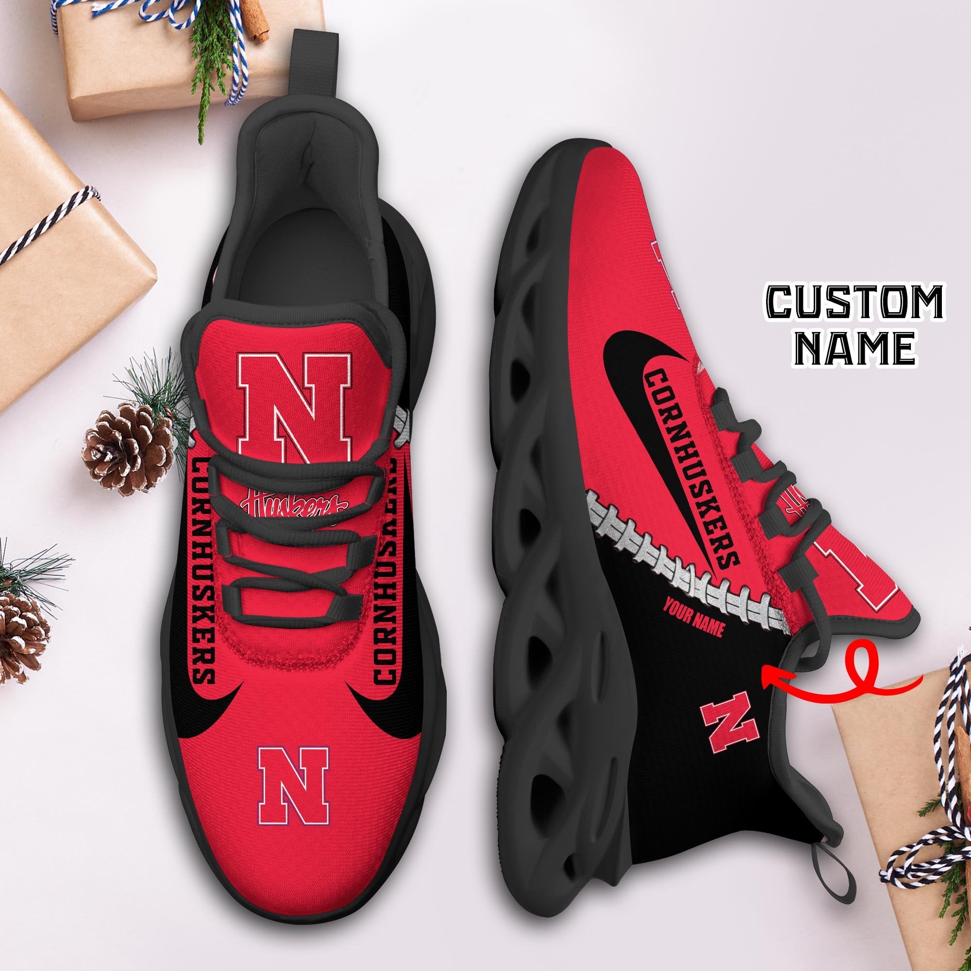 Ideafootwear Nebraska Cornhuskers Max Soul Shoes Sneakers For Men And Women 2