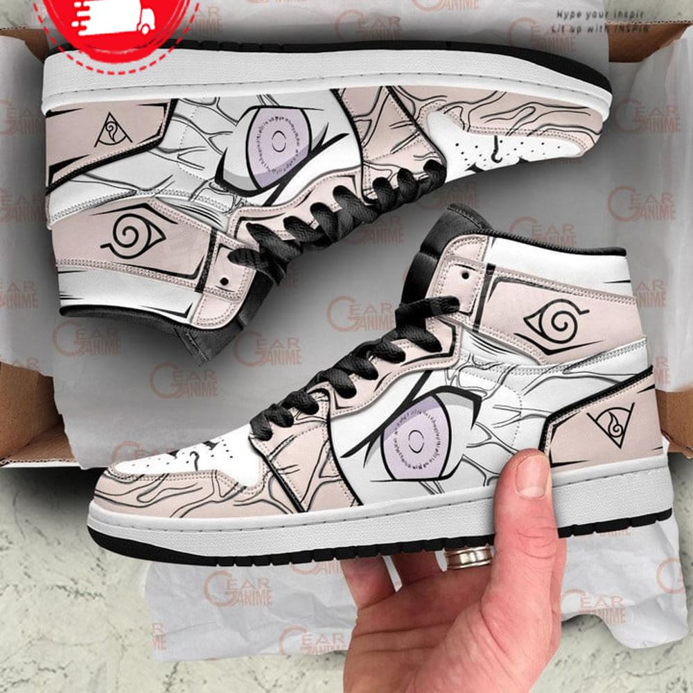Ideafootwear Neji Byakugan Eyes AJ1 High Sneakers Shoes For Men And Women 1