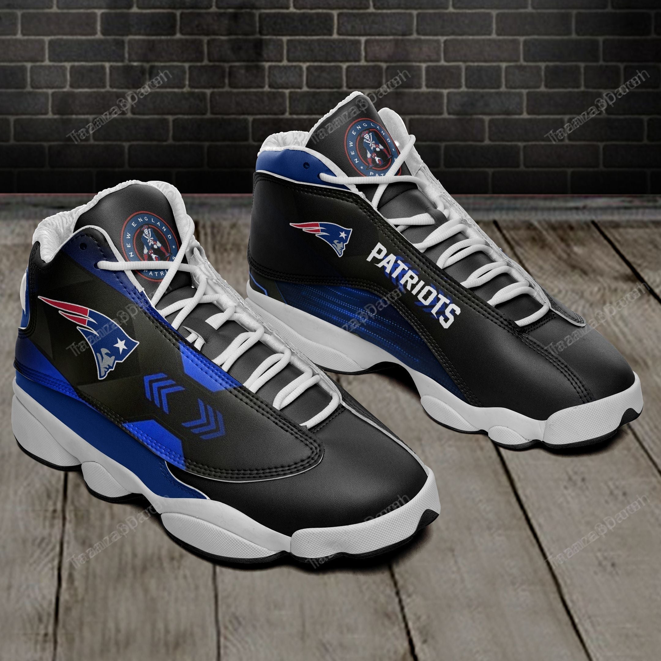 Ideafootwear New England Patriots AJ13 Sneakers Shoes For Men And Women 16
