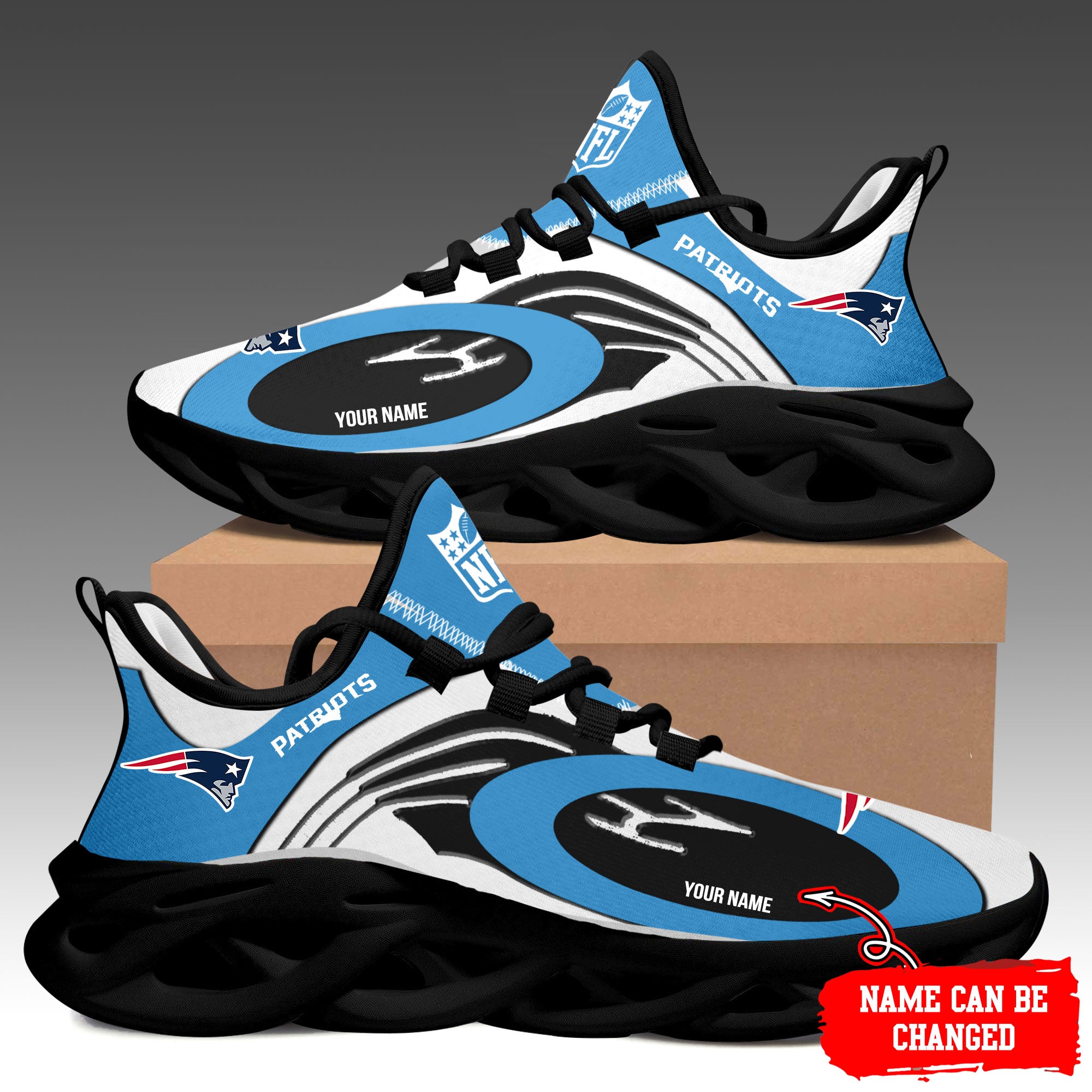Ideafootwear New England Patriots Max Soul Shoes Sneakers For Men And Women 30
