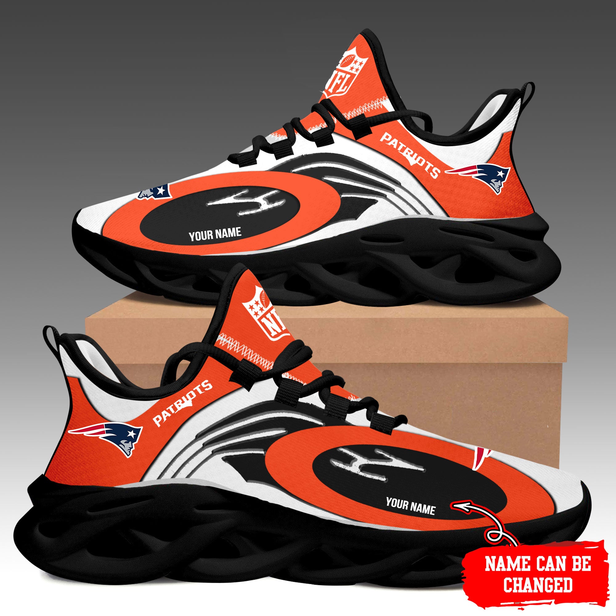Ideafootwear New England Patriots Max Soul Shoes Sneakers For Men And Women 32