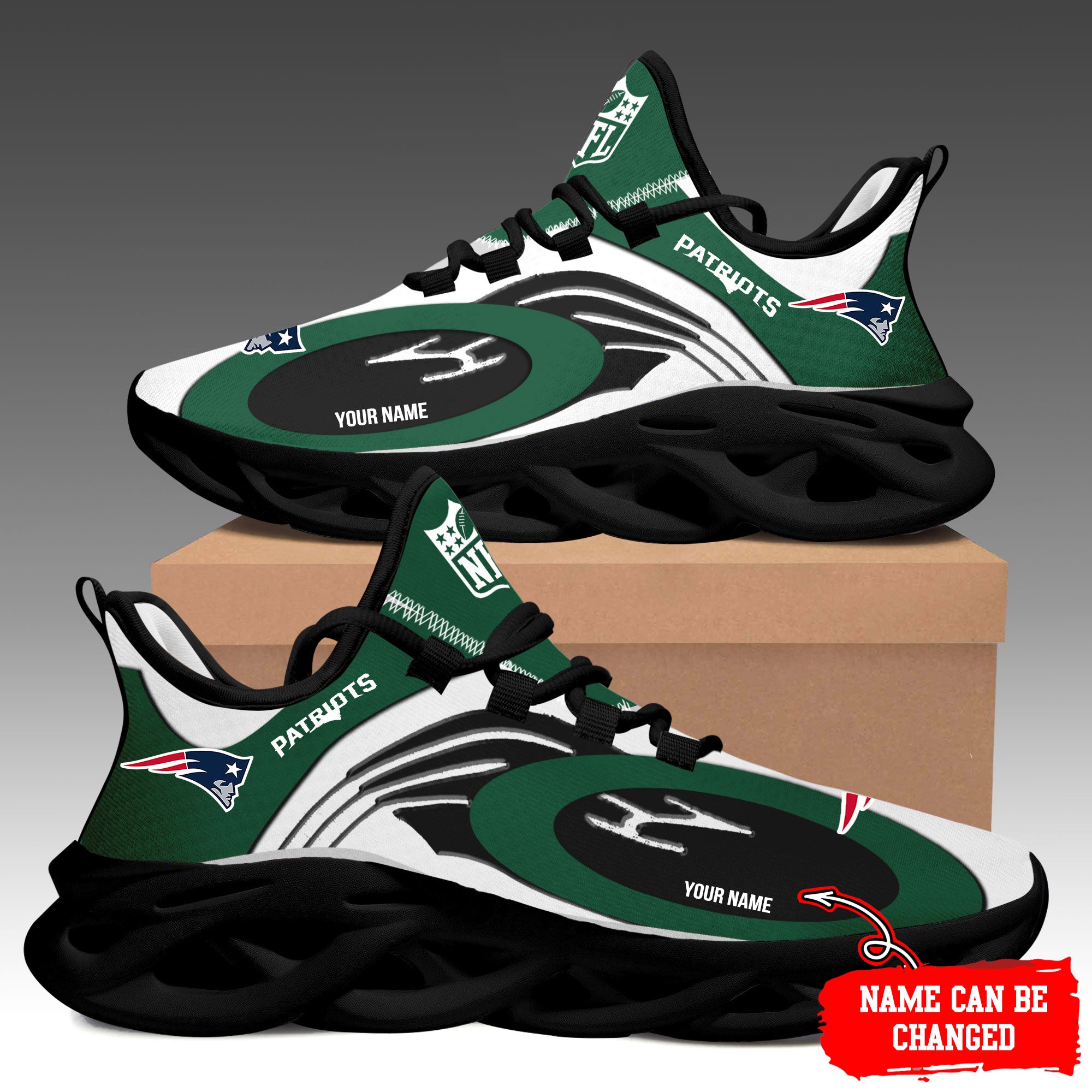 Ideafootwear New England Patriots Max Soul Shoes Sneakers For Men And Women 29