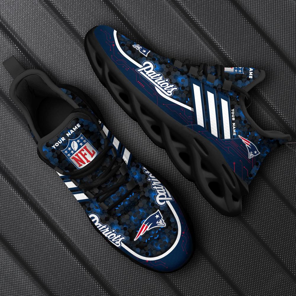 Ideafootwear New England Patriots Max Soul Shoes Sneakers For Men And Women 6