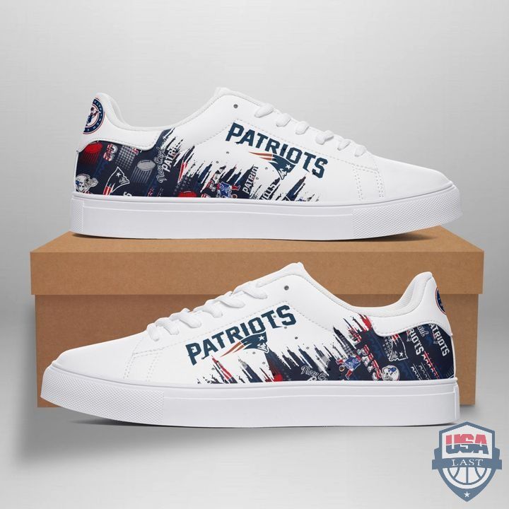 Ideafootwear New England Patriots Skate Stan Shoes Sneakes For Men And Women 1
