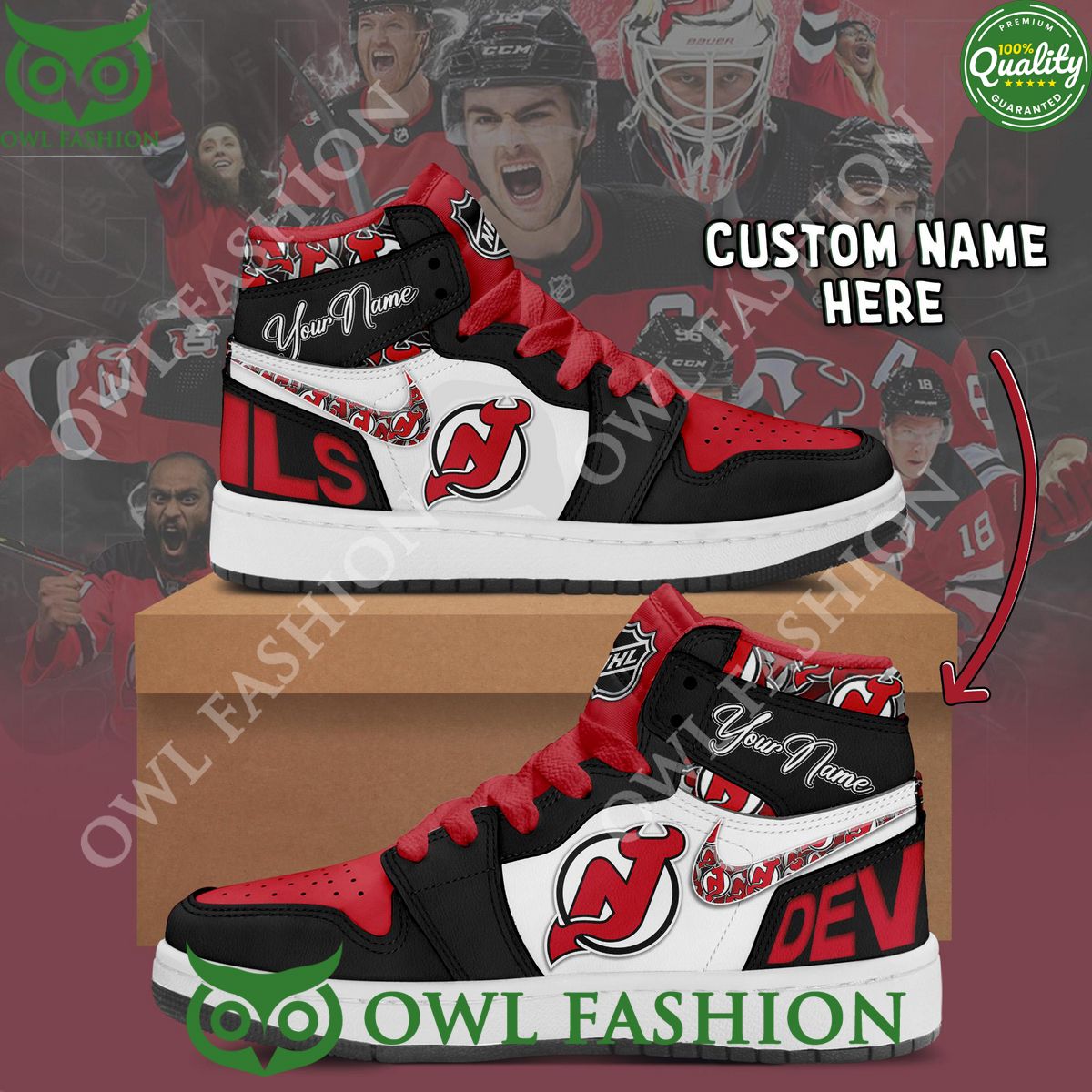 Ideafootwear New Jersey Devils AJ1 High Sneakers Shoes For Men And Women 6