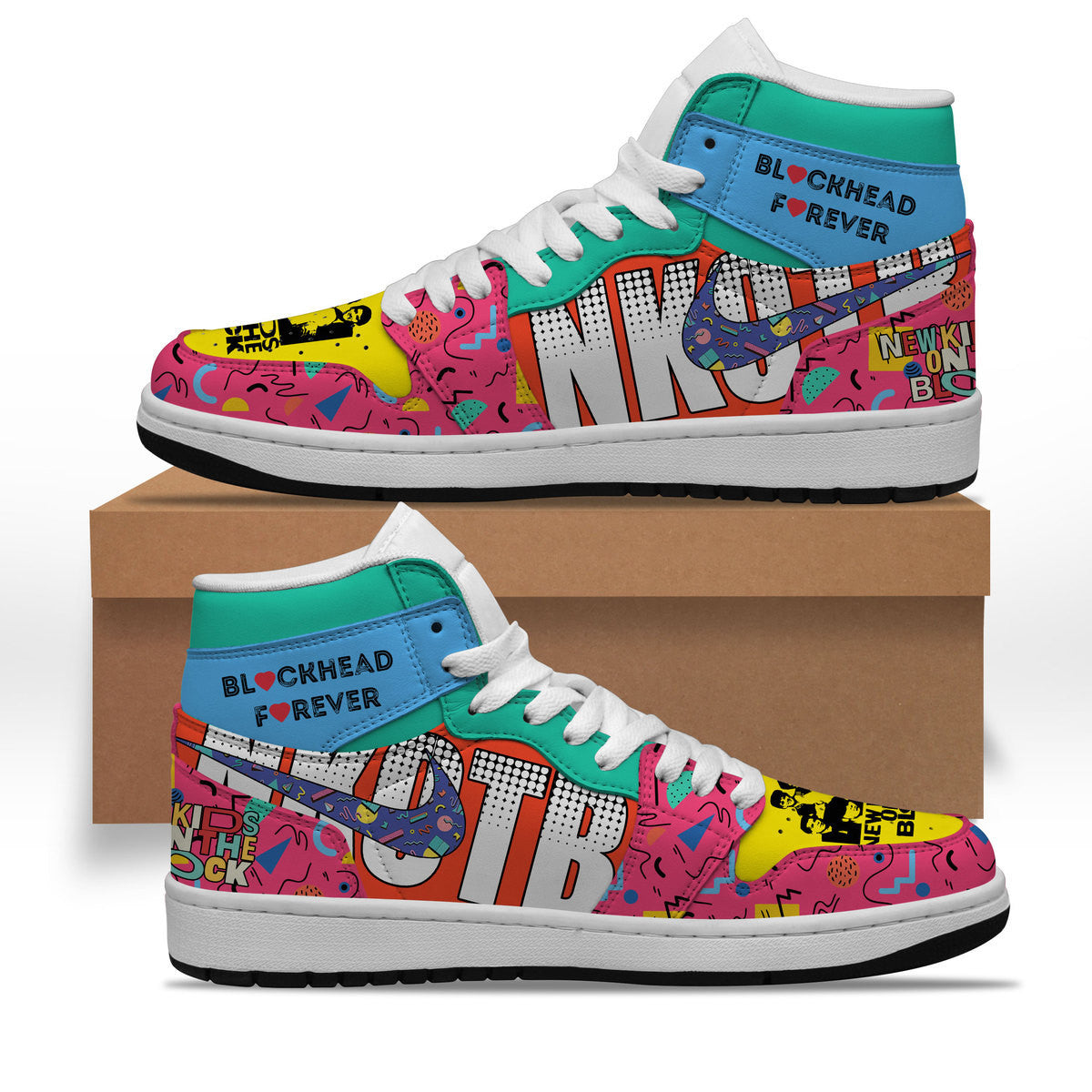 Ideafootwear New Kids On The Block AJ1 High Sneakers Shoes For Men And Women 4