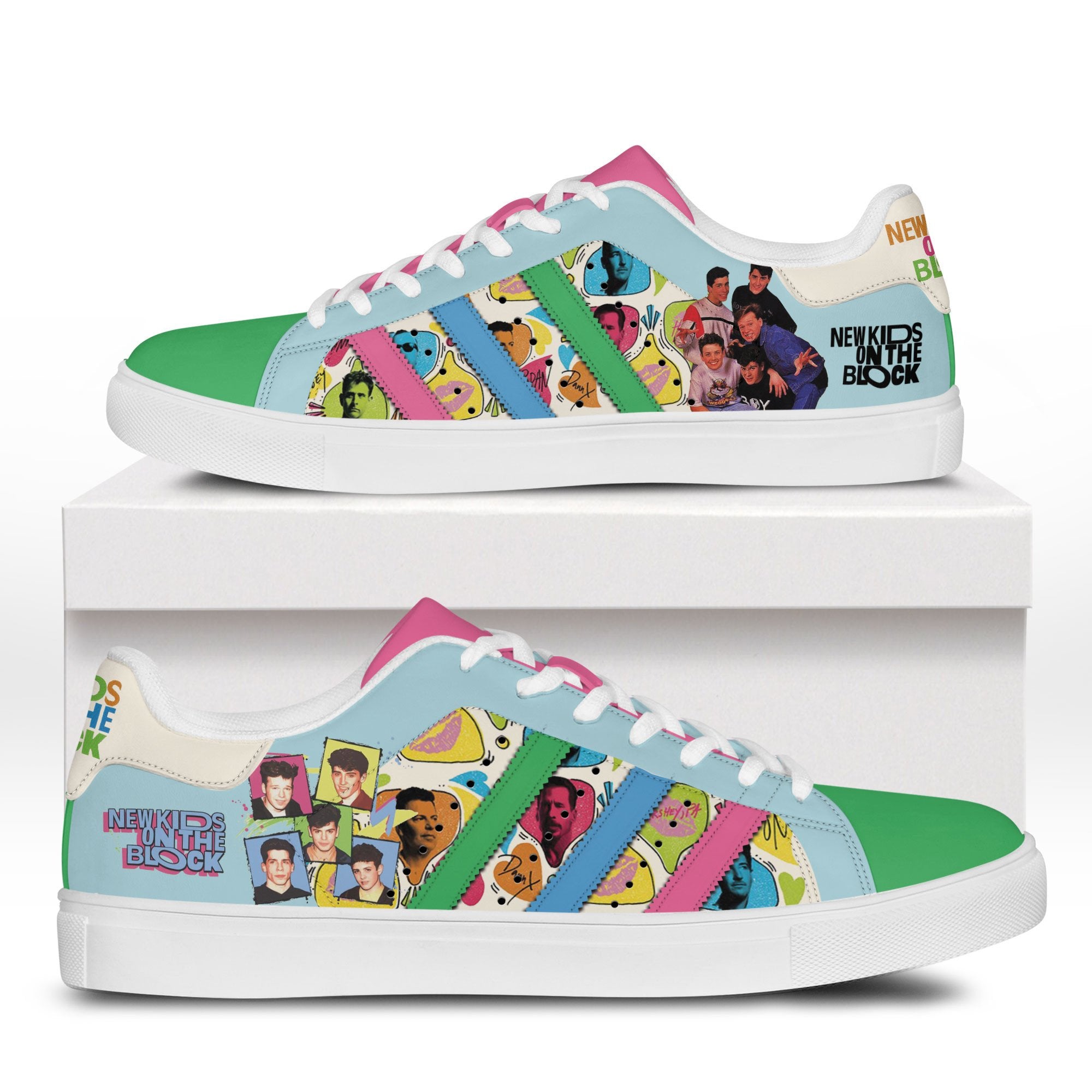 Ideafootwear New Kids On The Block Skate Stan Shoes Sneakes For Men And Women 2