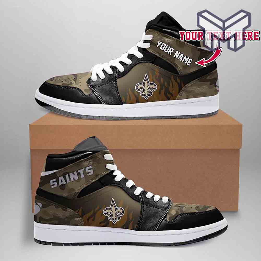 Ideafootwear New Orleans Saints AJ1 High Sneakers Shoes For Men And Women 5