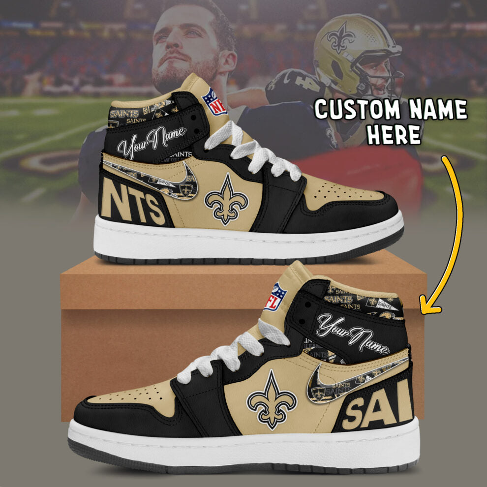 Ideafootwear New Orleans Saints AJ1 High Sneakers Shoes For Men And Women 10