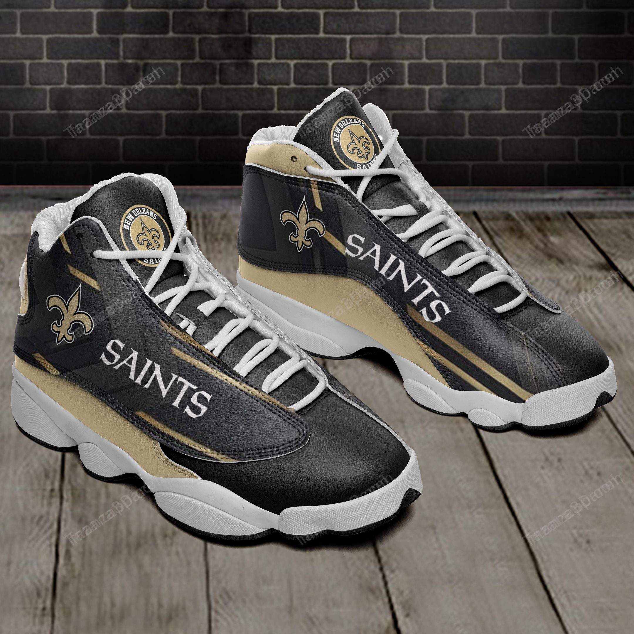 Ideafootwear New Orleans Saints AJ13 Sneakers Shoes For Men And Women 20
