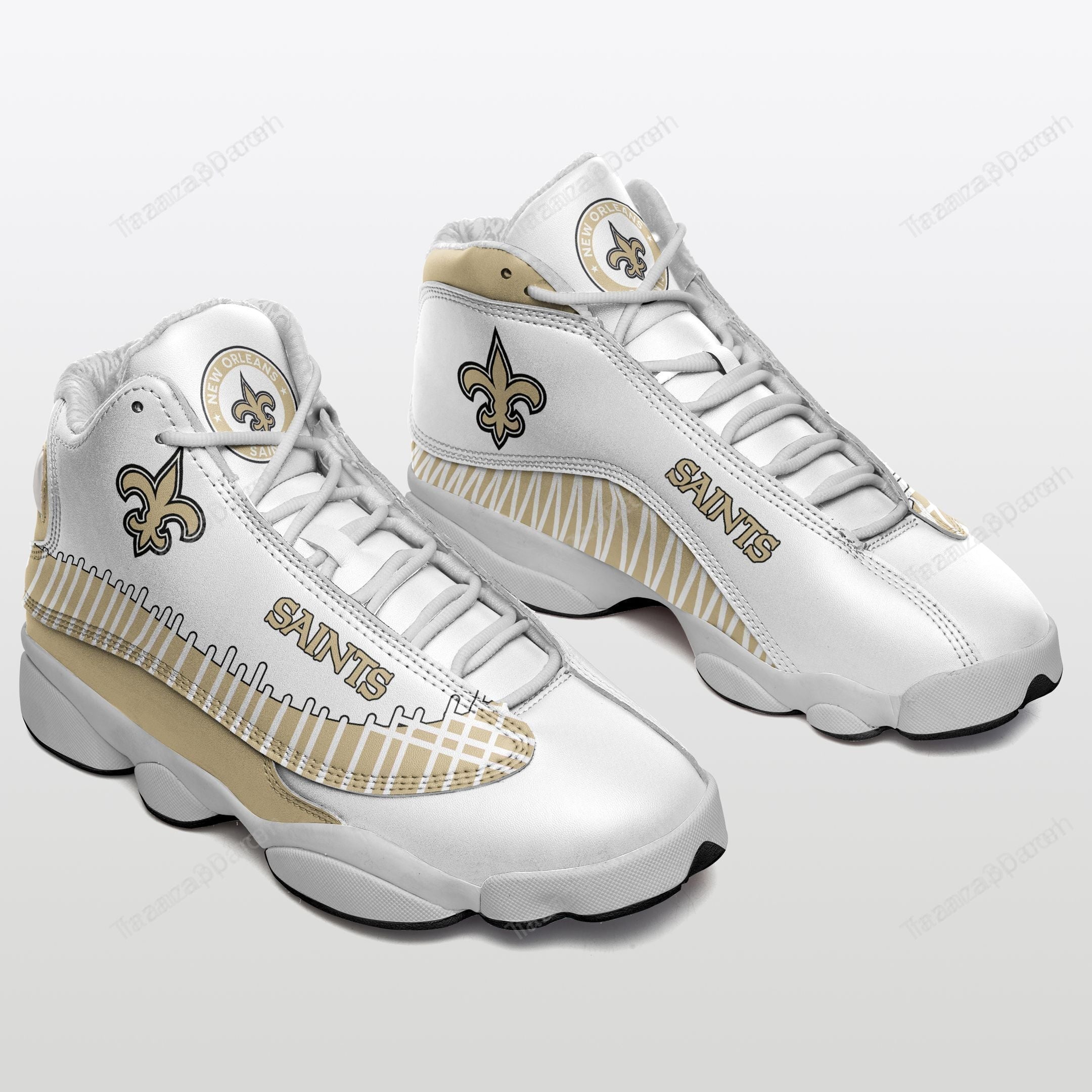 Ideafootwear New Orleans Saints AJ13 Sneakers Shoes For Men And Women 19