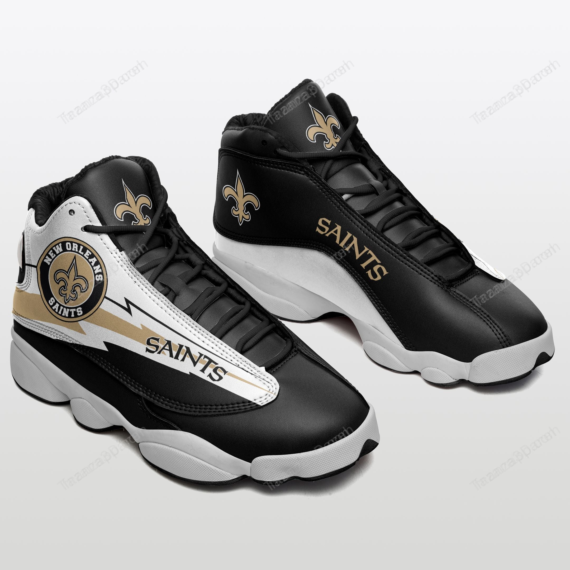 Ideafootwear New Orleans Saints AJ13 Sneakers Shoes For Men And Women 17