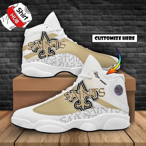 Ideafootwear New Orleans Saints AJ13 Sneakers Shoes For Men And Women 1