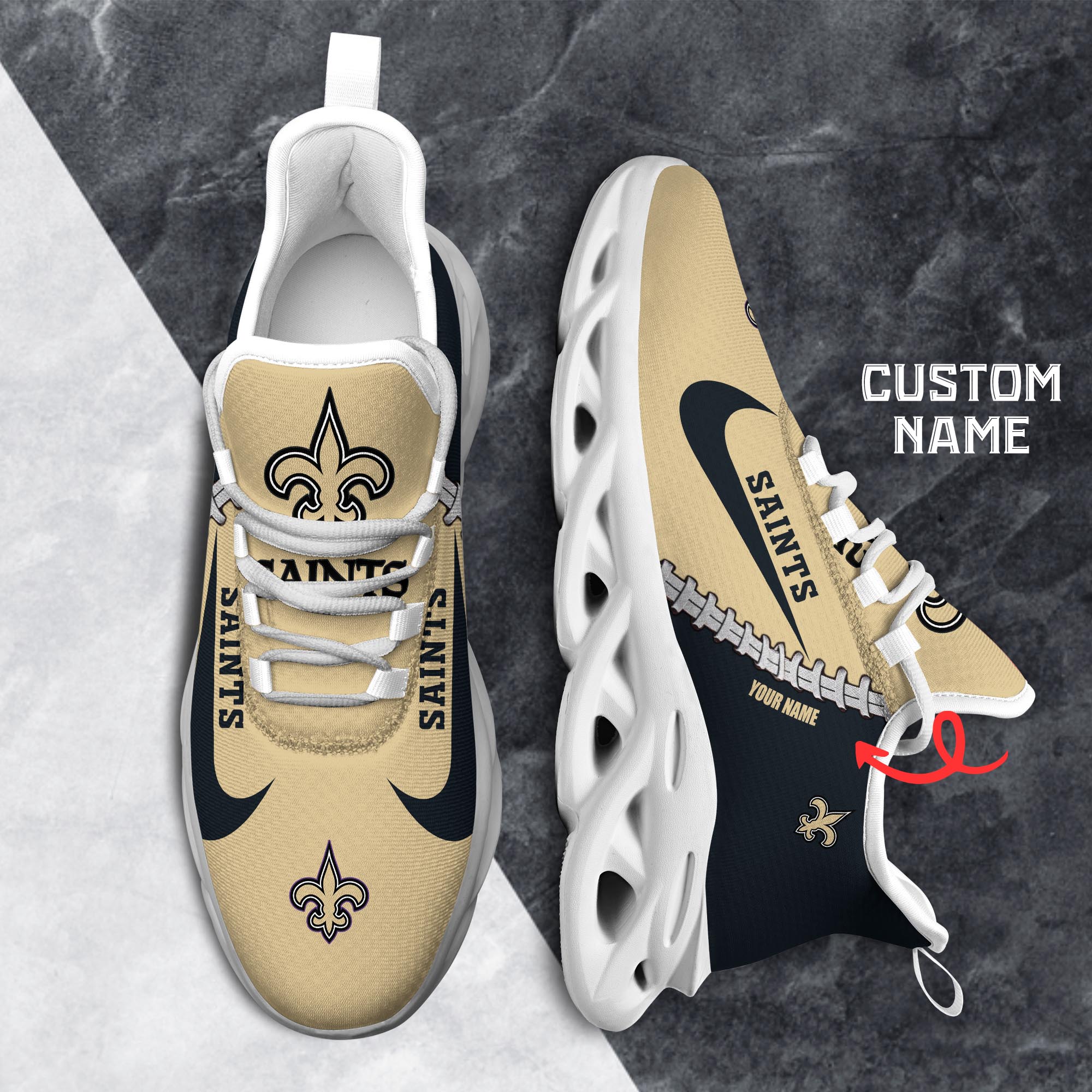 Ideafootwear New Orleans Saints Max Soul Shoes Sneakers For Men And Women 68