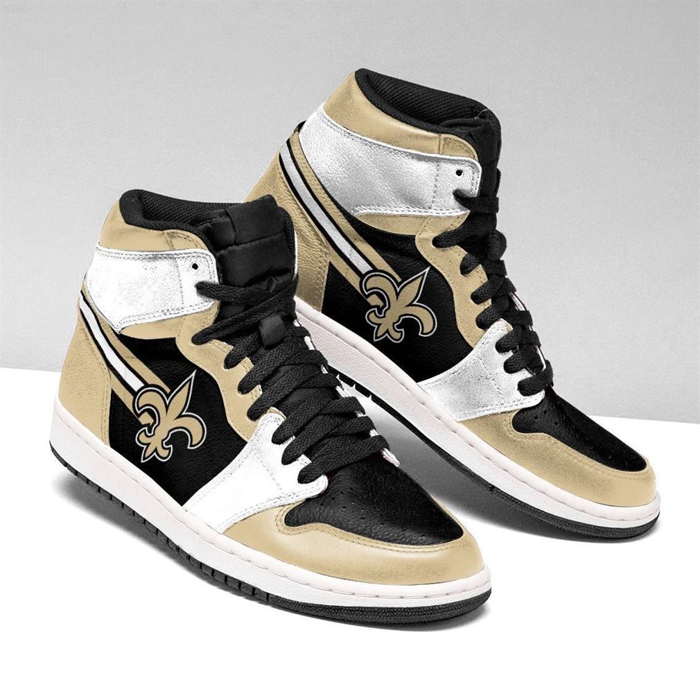 Ideafootwear New Orleans Saints NFL AJ1 High Sneakers Shoes For Men And Women 6