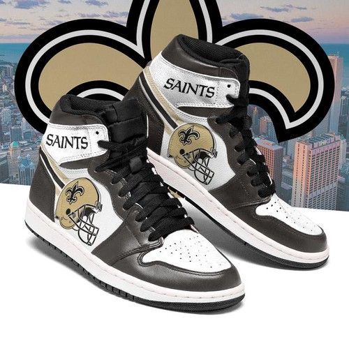 Ideafootwear New Orleans Saints NFL AJ1 High Sneakers Shoes For Men And Women 12