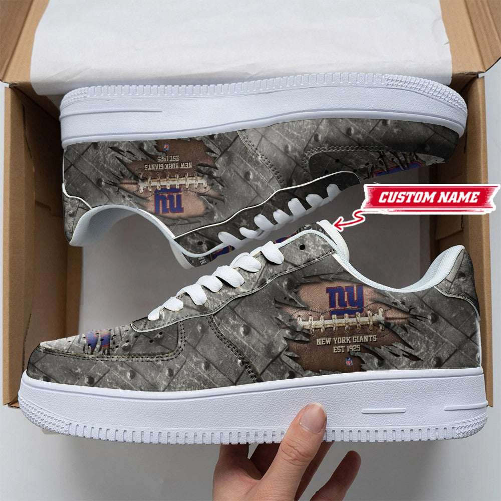 Ideafootwear New York Giants Air Low-Top Sneakers Shoes For Men And Women 1