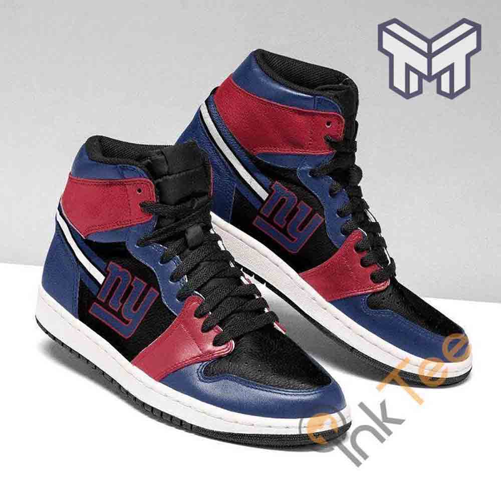 Ideafootwear New York Giants AJ1 High Sneakers Shoes For Men And Women 8