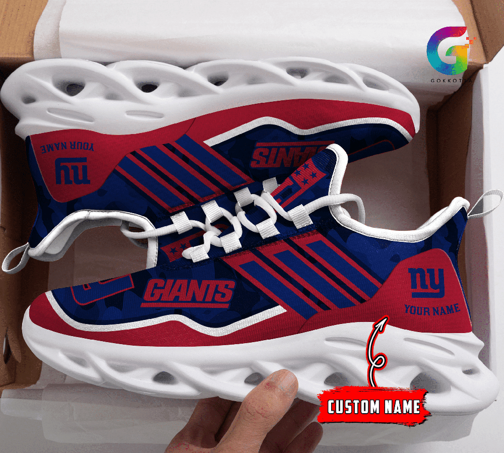 Ideafootwear New York Giants Max Soul Shoes Sneakers For Men And Women 15