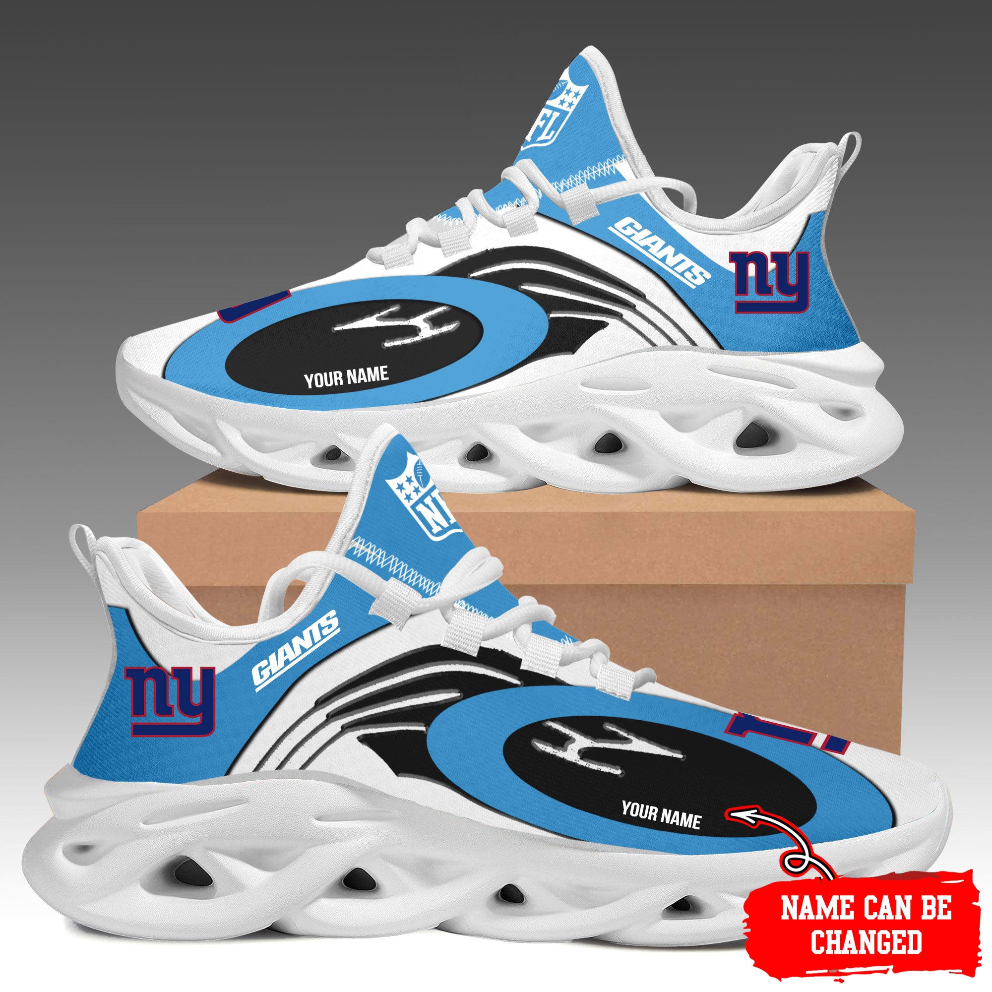 Ideafootwear New York Giants Max Soul Shoes Sneakers For Men And Women 14