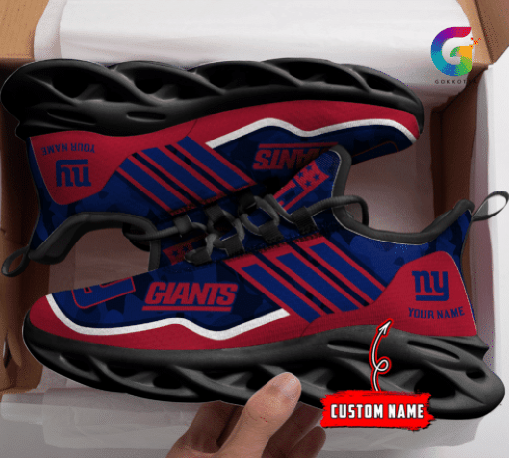 Ideafootwear New York Giants Max Soul Shoes Sneakers For Men And Women 15